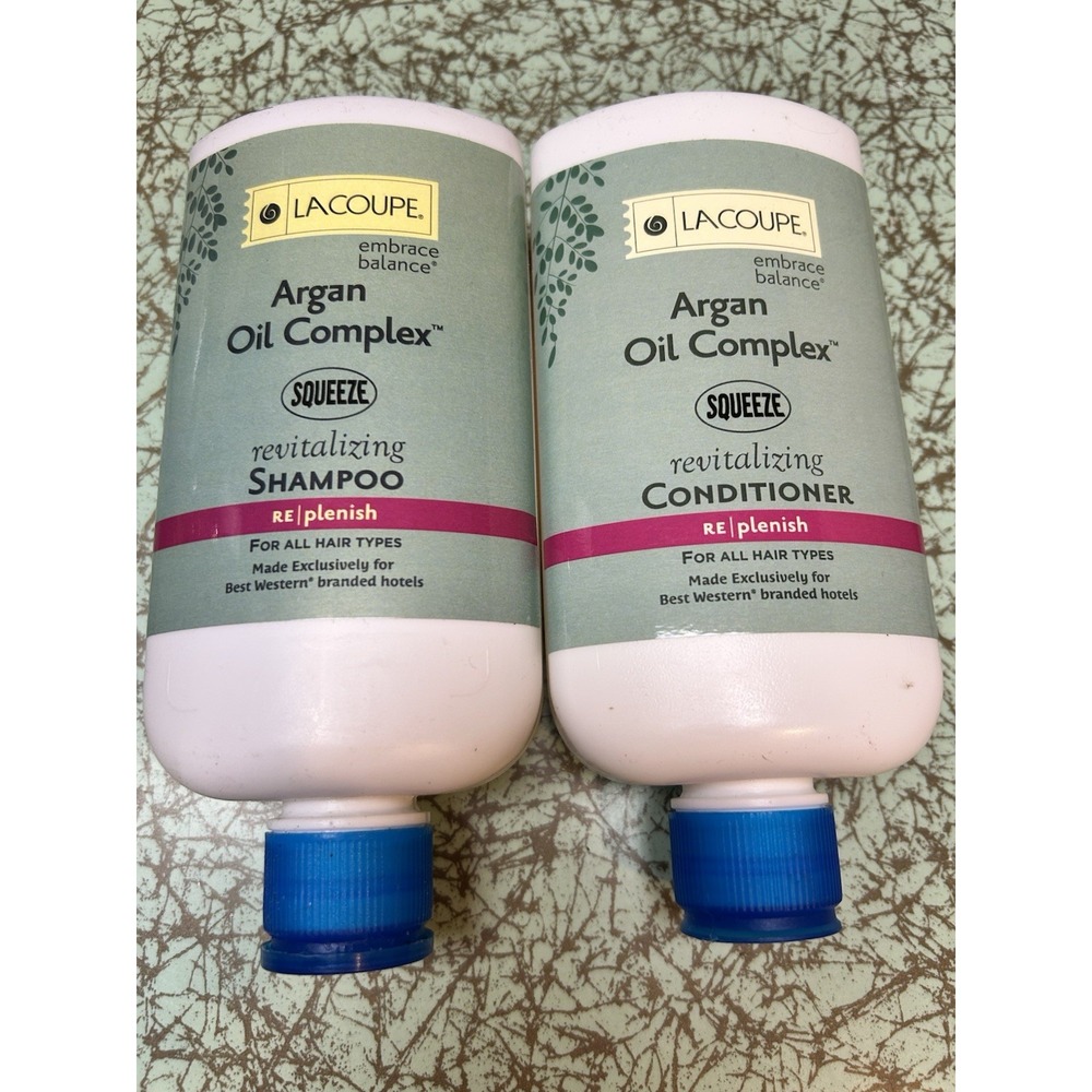 LaCoupe Argan Oil Complex Revitalizing SHAMPOO & CONDITIONER, 12.17 oz each